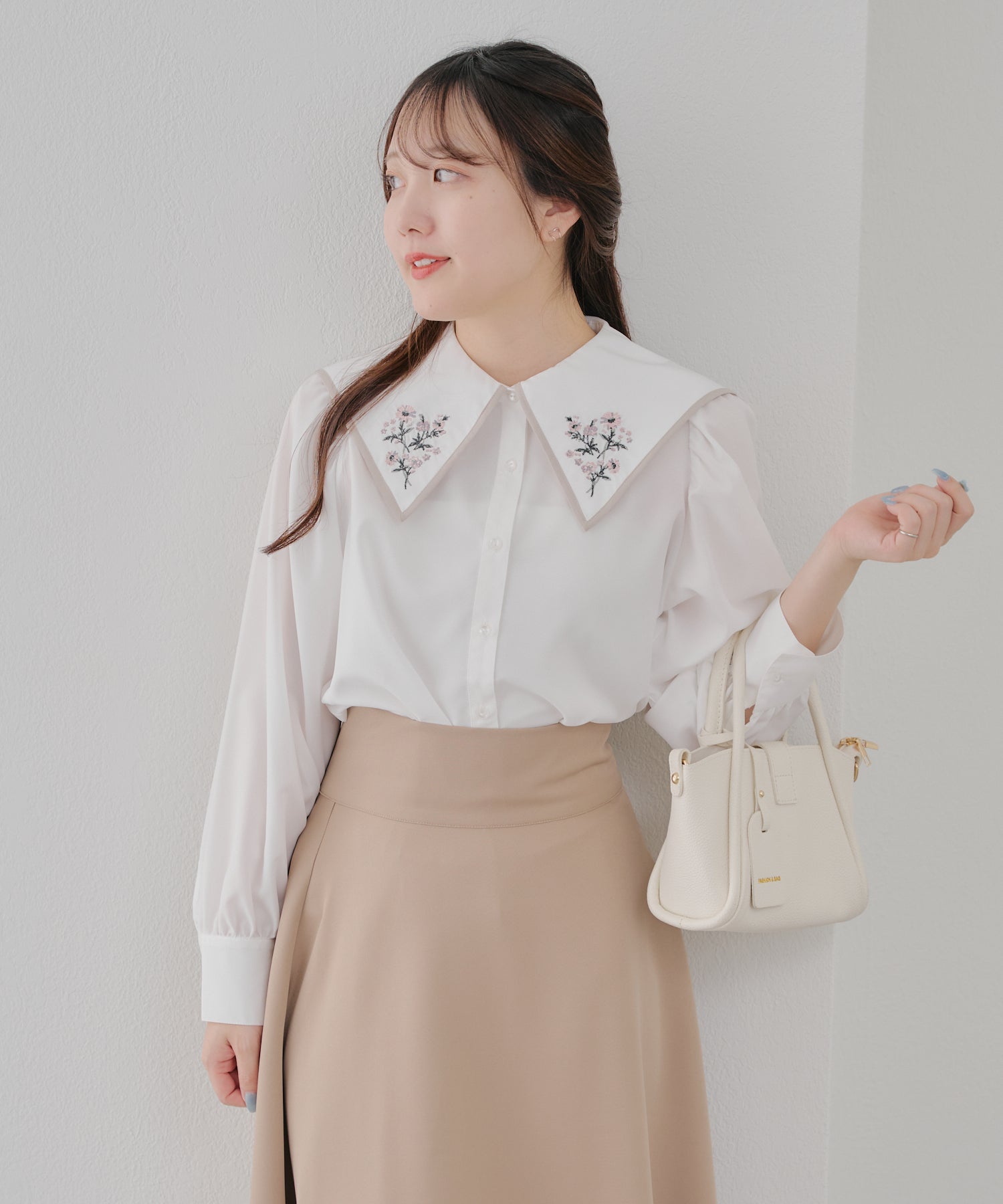 オリーブ デ オリーブ OLIVE des OLIVE 衿刺繍BL