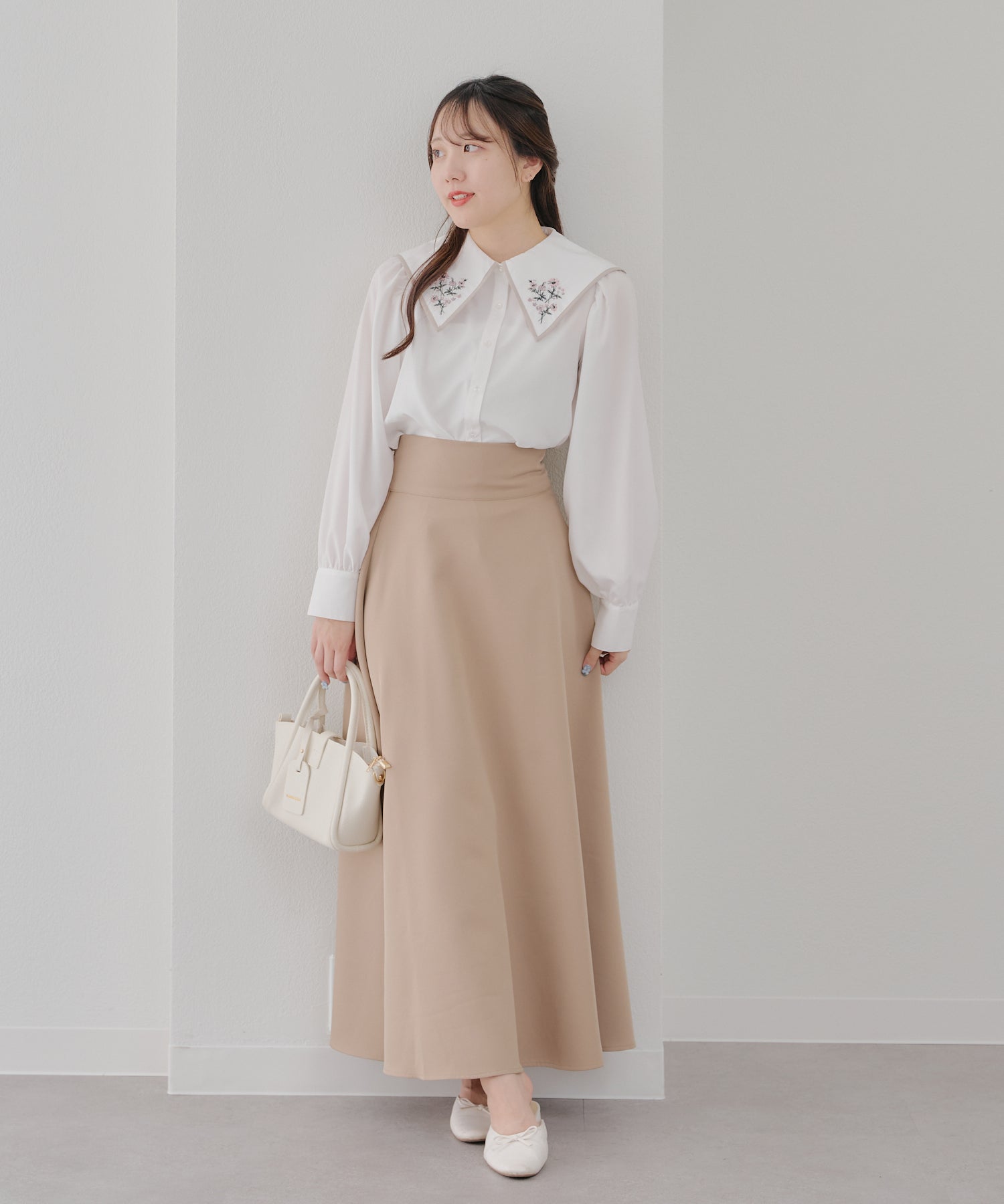 オリーブ デ オリーブ OLIVE des OLIVE 衿刺繍BL