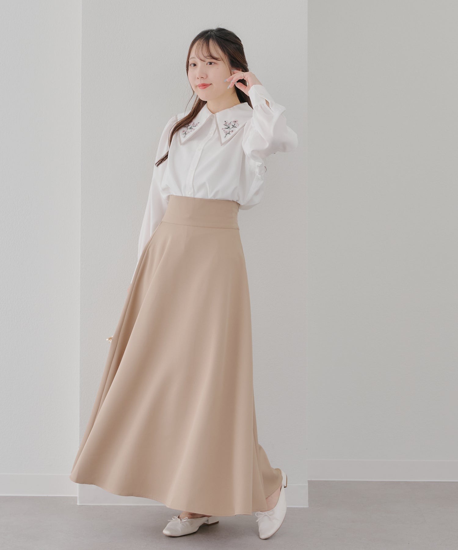オリーブ デ オリーブ OLIVE des OLIVE 衿刺繍BL
