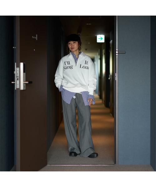 オール oll oll スウェットシャツ Once half zip sweat 452-05516 （77/グレー） 77/グレー
