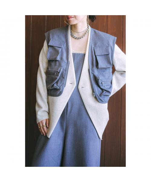 オール oll oll ベスト fishing suit vest 410-05010 （77/グレー） 77/グレー