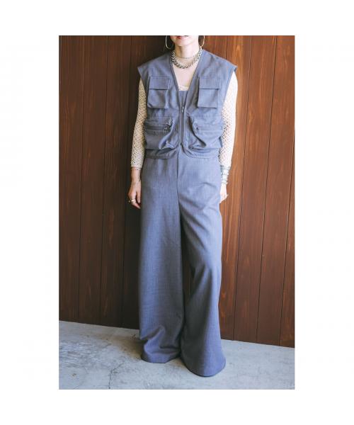 オール oll oll ベスト fishing suit vest 410-05010 （77/グレー） 77/グレー