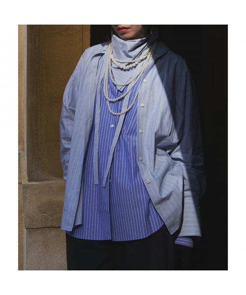オール oll oll 長袖 シャツ Handy kerchief shirt 51005002 （66/ブルー） 66/ブルー