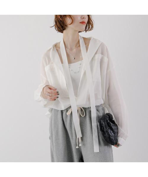 オール oll oll 長袖 シャツ VEIL pullover shirt 510-05011 シアー （10/ホワイト） 10/ホワイト