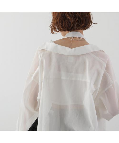 オール oll oll 長袖 シャツ VEIL pullover shirt 510-05011 シアー （10/ホワイト） 10/ホワイト
