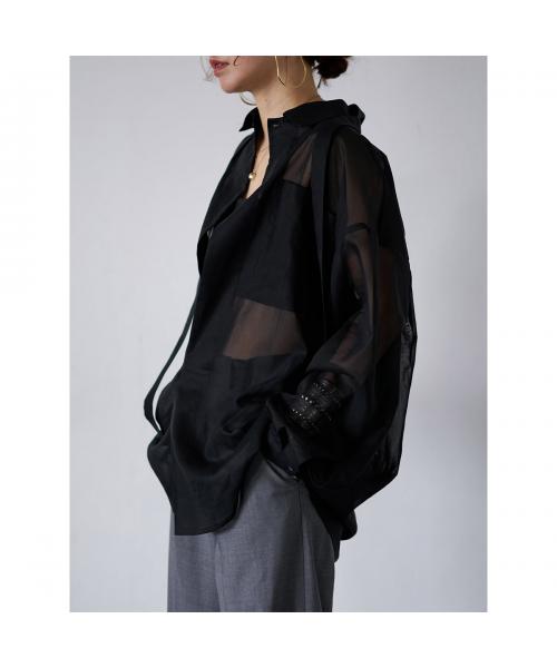 オール oll oll 長袖 シャツ VEIL pullover shirt 510-05011 シアー （10/ホワイト） 10/ホワイト