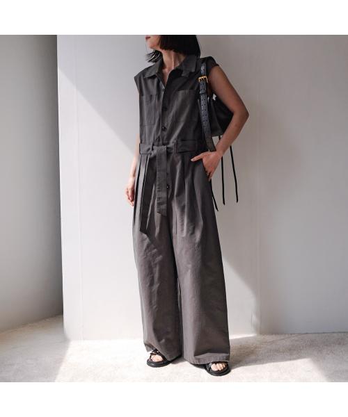 オール oll oll ジャンプスーツ stand collar jumpsuit 512-05517 （85/チャコール） 85/チャコール
