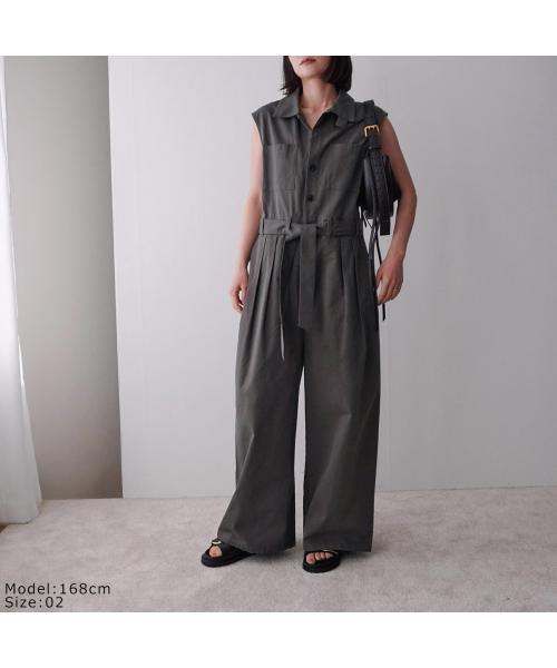 オール oll oll ジャンプスーツ stand collar jumpsuit 512-05517 （85/チャコール） 85/チャコール