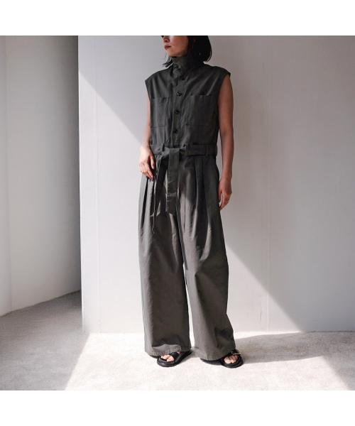 オール oll oll ジャンプスーツ stand collar jumpsuit 512-05517 （85/チャコール） 85/チャコール