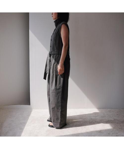 オール oll oll ジャンプスーツ stand collar jumpsuit 512-05517 （85/チャコール） 85/チャコール