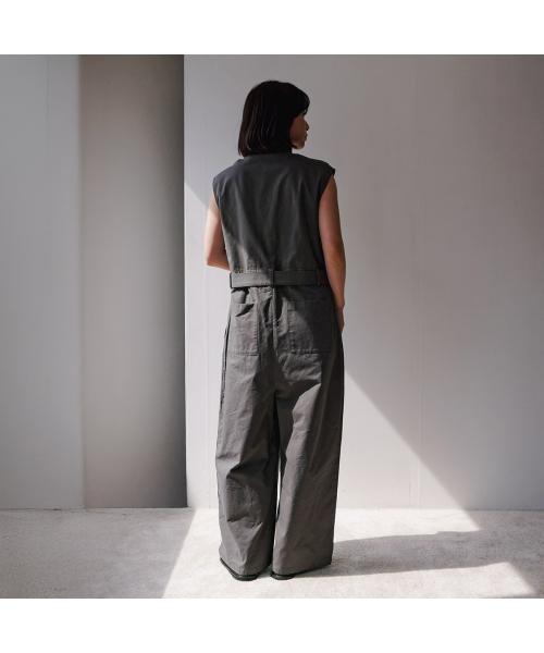 オール oll oll ジャンプスーツ stand collar jumpsuit 512-05517 （85/チャコール） 85/チャコール