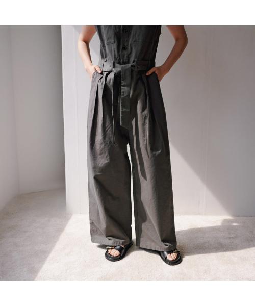 オール oll oll ジャンプスーツ stand collar jumpsuit 512-05517 （85/チャコール） 85/チャコール