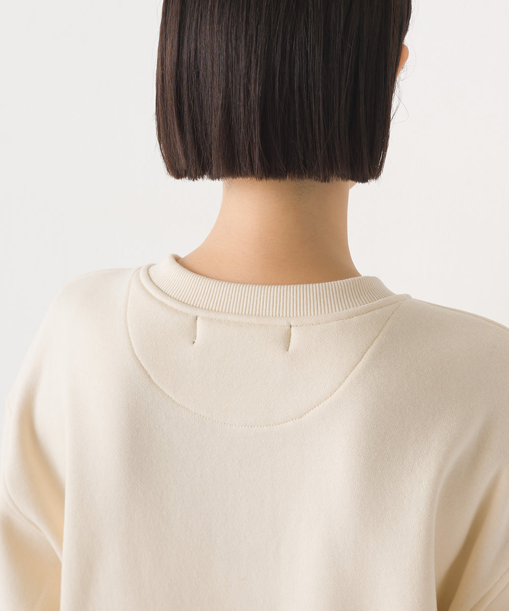 オムネス OMNES 【OMNES】裏起毛スウェット クルーネック 長袖カーディガン