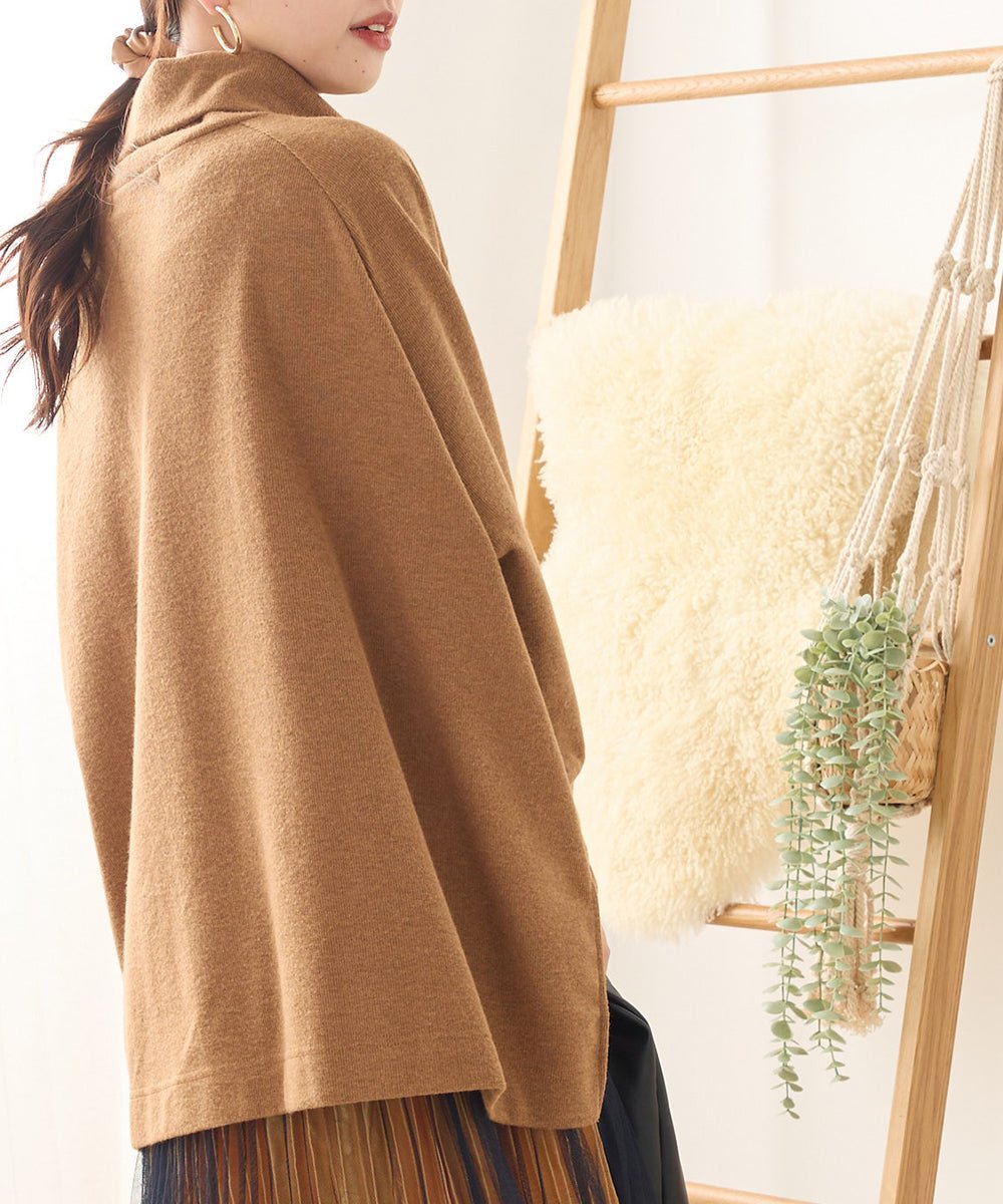 オムネス OMNES 【OMNES】ニットリブ ワイドシルエットタートル 長袖