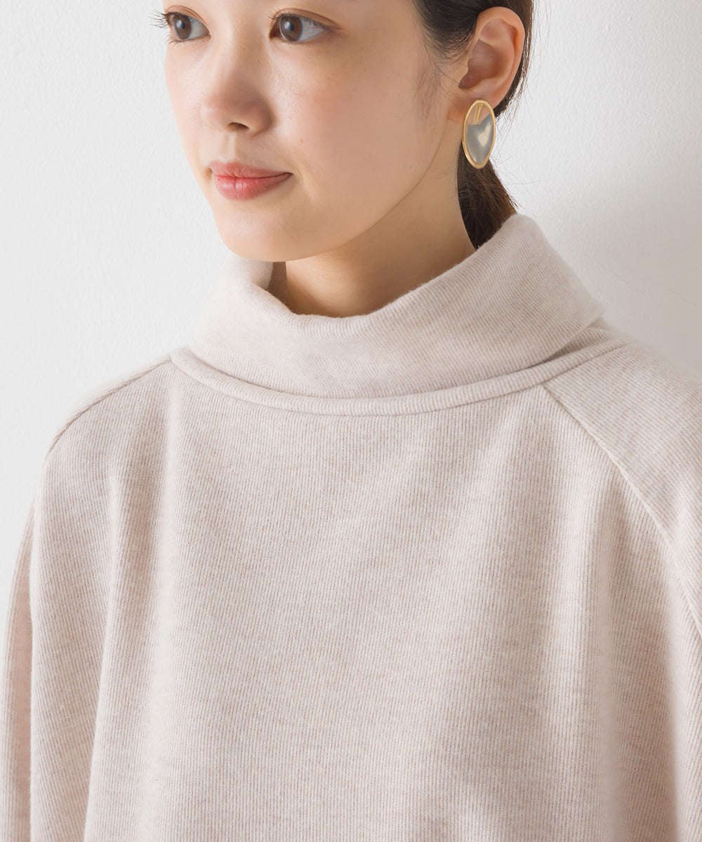 オムネス OMNES 【OMNES】ニットリブ ワイドシルエットタートル 長袖