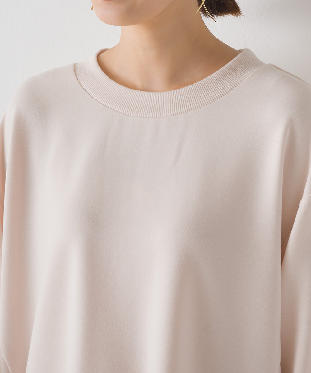 オムネス OMNES 【OMNES】+3℃蓄熱ストレッチ ボリューム袖Aライン長袖Tシャツ