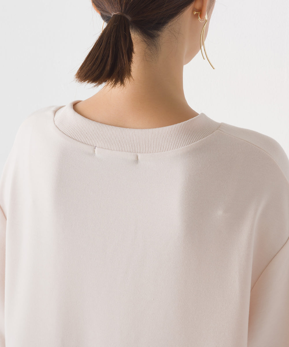 オムネス OMNES 【OMNES】+3℃蓄熱ストレッチ ボリューム袖Aライン長袖Tシャツ