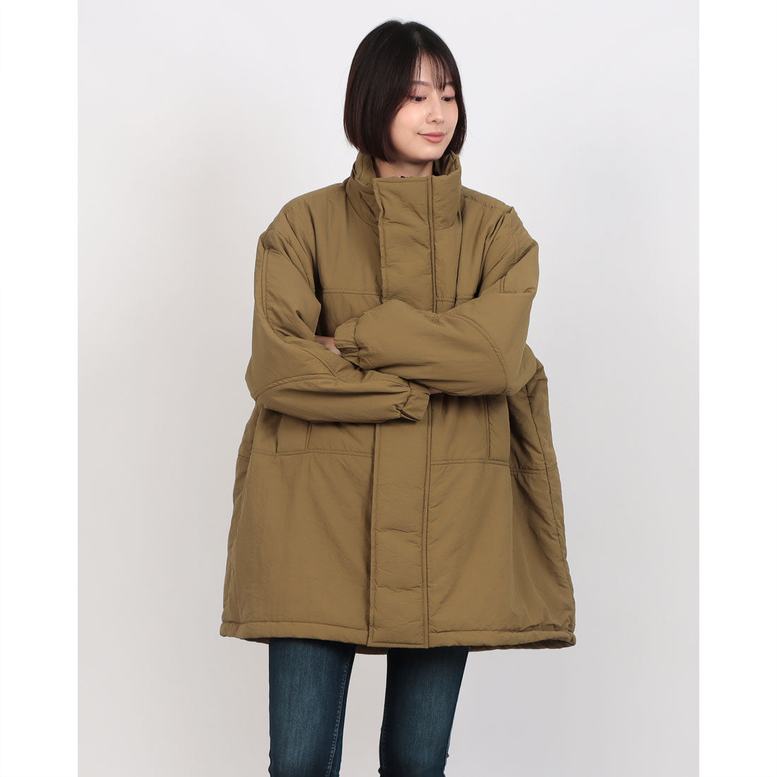 オムネス OMNES 撥水加工ナイロン モンスターオーバージャケット （カーキ） カーキ