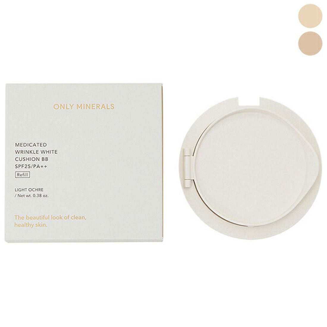 オンリーミネラル ONLY MINERALS 薬用 リンクルホワイト クッションBB SPF25 PA++ 11g 【詰め替え用】 【医薬部外品】【返品不可商品】,オークル