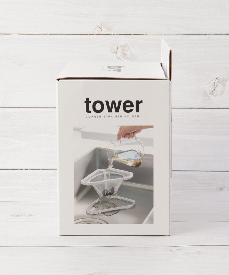 ワンズテラス one'sterrace tower タワー 水切りネットが付られる三角コーナー （ホワイト(901)） ホワイト(901)