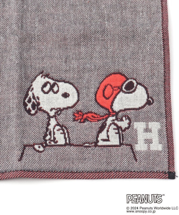 ワンズテラス one'sterrace ◆SNOOPY 三重ガーゼイニシャルハンカチ H （グレー(912)） グレー(912)