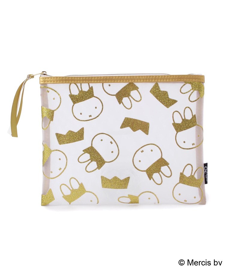 ワンズテラス one'sterrace Dick Bruna miffy メッシュポーチ M 王冠 （ゴールド(907)） ゴールド(907)