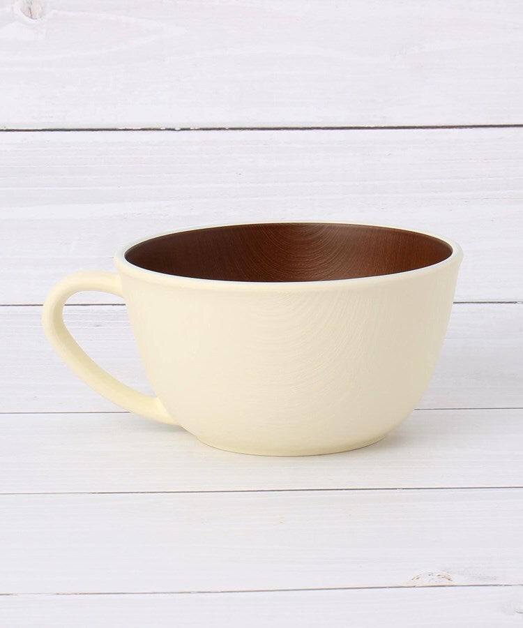 ワンズテラス one'sterrace 【ワンズテラスオリジナル】HSL 木目調スープカップ 430ml【返品不可商品】 （イエロー(932)） イエロー(932)