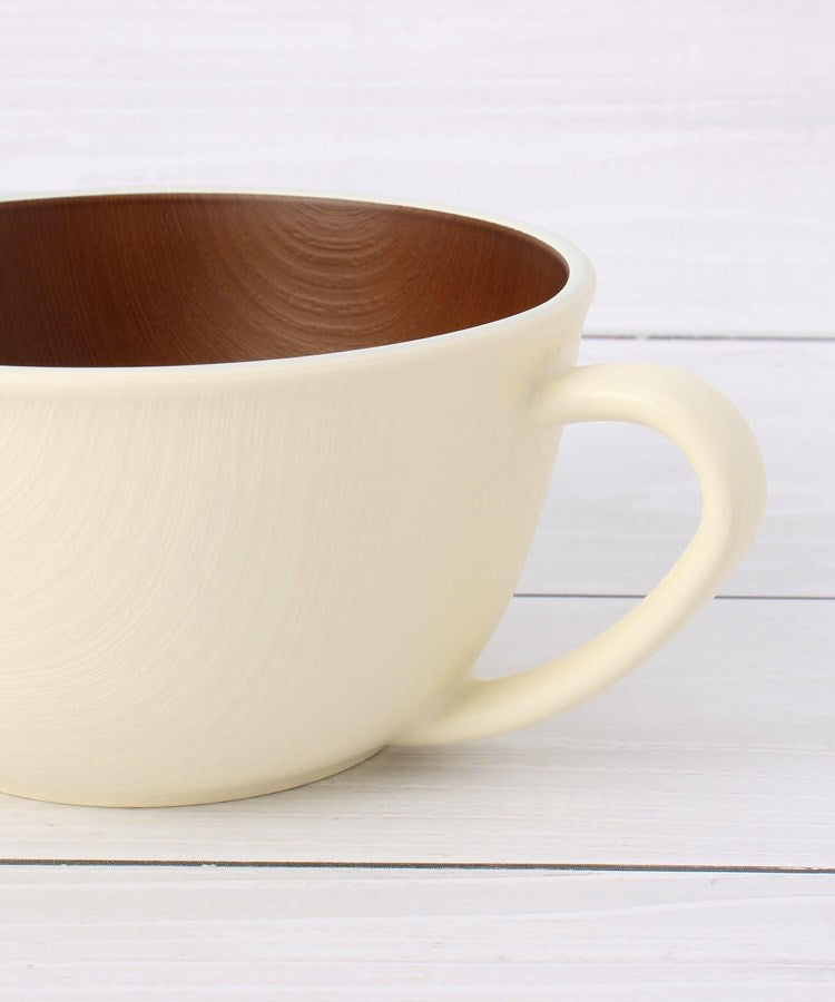 ワンズテラス one'sterrace 【ワンズテラスオリジナル】HSL 木目調スープカップ 430ml【返品不可商品】 （イエロー(932)） イエロー(932)
