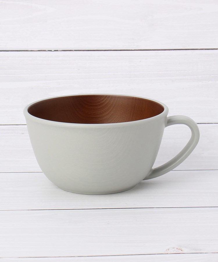 ワンズテラス one'sterrace 【ワンズテラスオリジナル】HSL 木目調スープカップ 430ml【返品不可商品】 （グレー(912)） グレー(912)