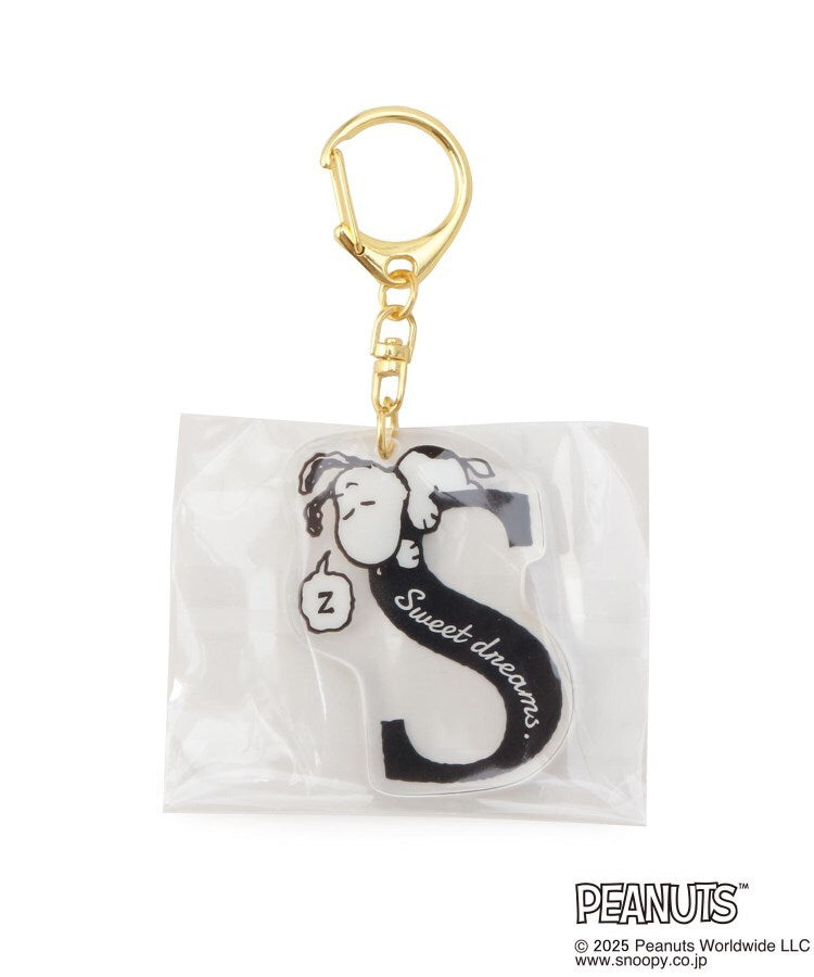ワンズテラス one'sterrace ◆SNOOPY イニシャルアクリルキーホルダー S （ブラック(919)） ブラック(919)