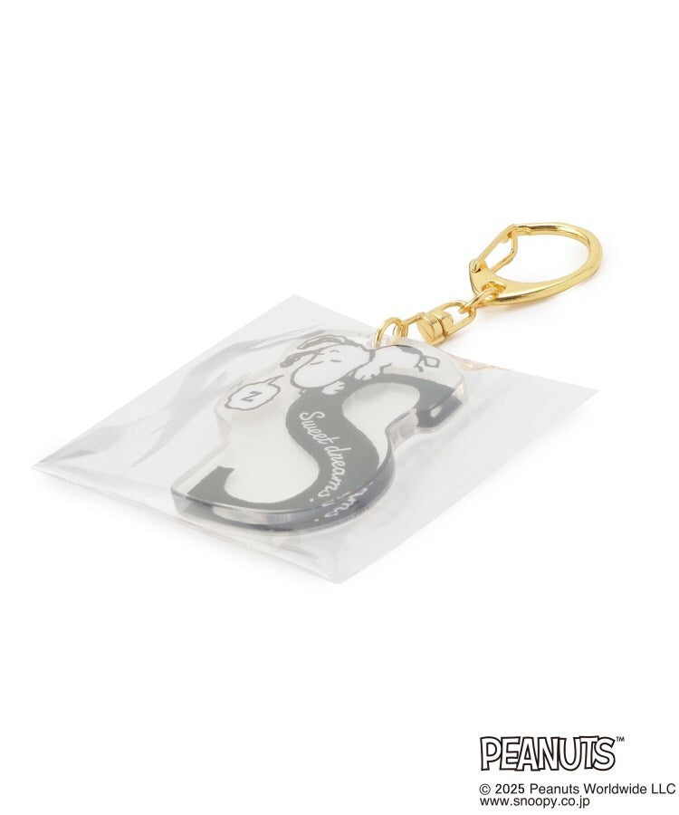 ワンズテラス one'sterrace ◆SNOOPY イニシャルアクリルキーホルダー S （ブラック(919)） ブラック(919)