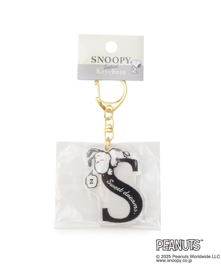 ワンズテラス one'sterrace ◆SNOOPY イニシャルアクリルキーホルダー S （ブラック(919)） ブラック(919)