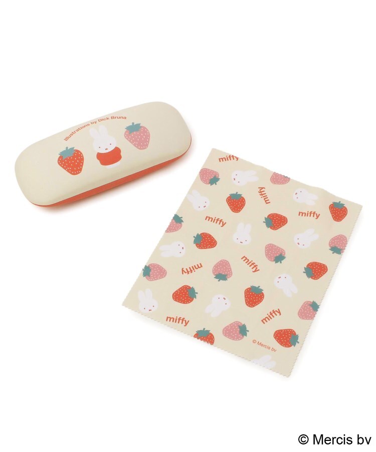 ワンズテラス one'sterrace ◆【先行販売】Dick Bruna miffy メガネケース strawberry&tulip （アイボリー(904)） アイボリー(904)