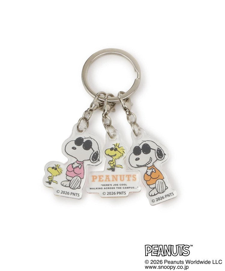 ワンズテラス one'sterrace ◆SNOOPY 3連アクリルキーホルダー ジョー・クール （クリスタル(900)） クリスタル(900)
