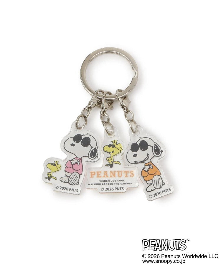 ワンズテラス one'sterrace ◆SNOOPY 3連アクリルキーホルダー ジョー・クール （クリスタル(900)） クリスタル(900)
