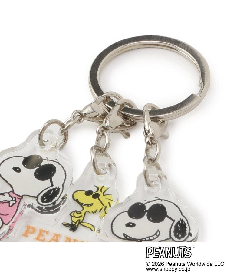 ワンズテラス one'sterrace ◆SNOOPY 3連アクリルキーホルダー ジョー・クール （クリスタル(900)） クリスタル(900)