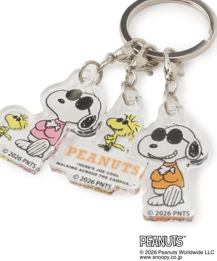 ワンズテラス one'sterrace ◆SNOOPY 3連アクリルキーホルダー ジョー・クール （クリスタル(900)） クリスタル(900)