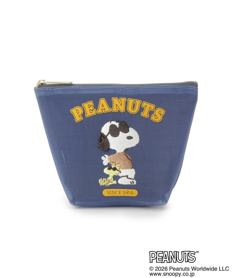 ワンズテラス one'sterrace ◆SNOOPY フロッキー舟形ポーチ （ブルー(993)） ブルー(993)