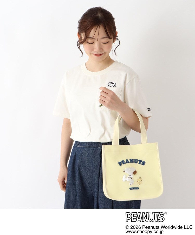ワンズテラス one'sterrace ◆SNOOPY フロッキーミニトートバッグ （ブルー(993)） ブルー(993)