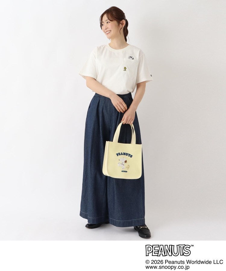 ワンズテラス one'sterrace ◆SNOOPY フロッキーミニトートバッグ （ブルー(993)） ブルー(993)
