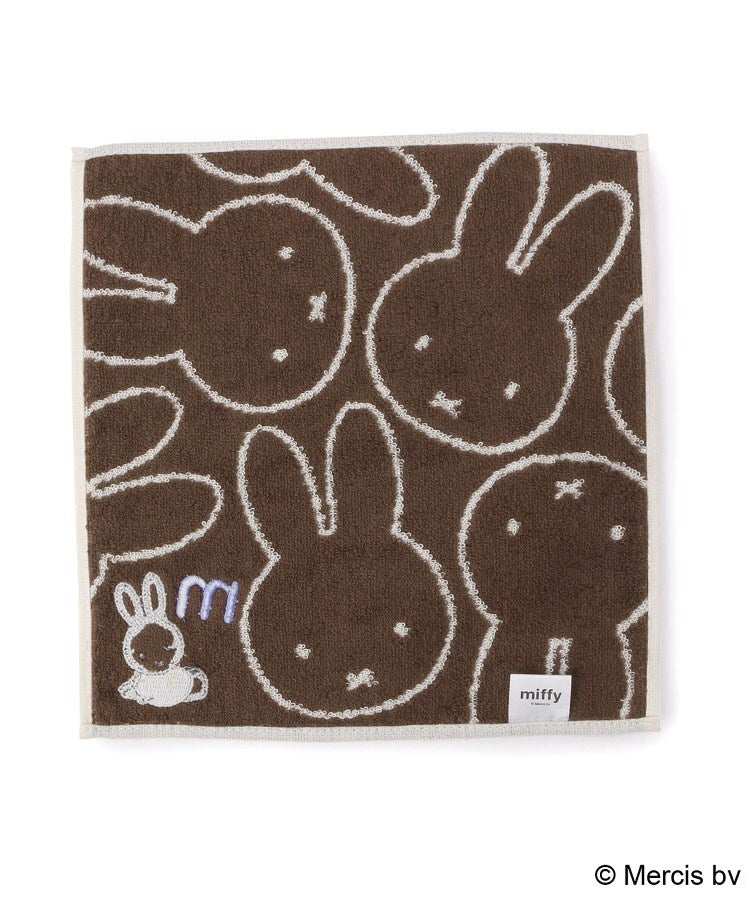 ワンズテラス one'sterrace ◆Dick Bruna miffy イニシャルタオルハンカチ M （アイボリー(904)） アイボリー(904)
