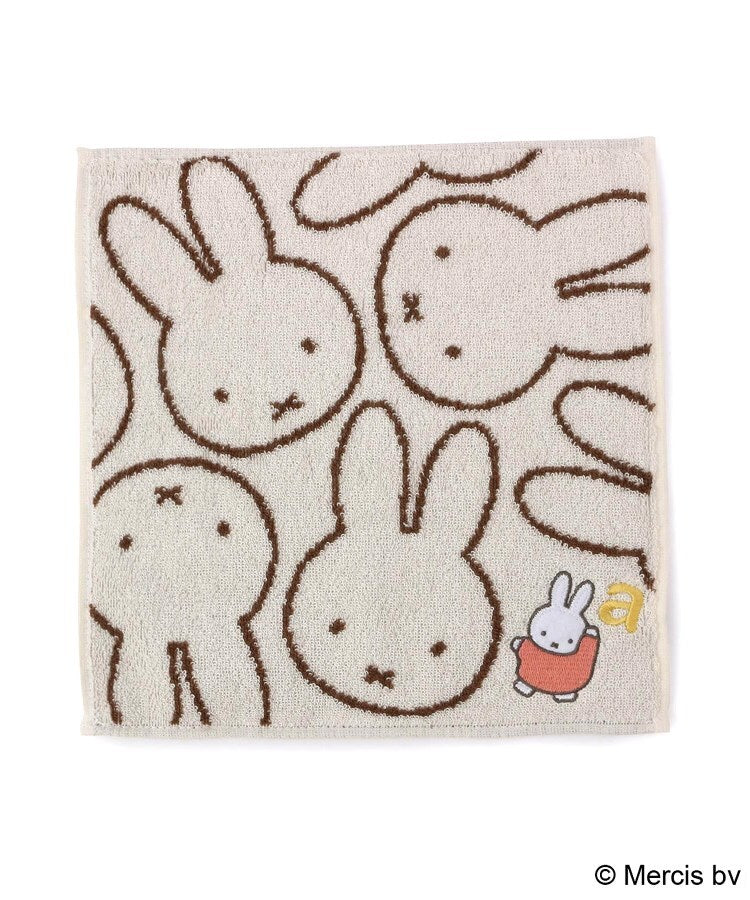 ワンズテラス one'sterrace ◆Dick Bruna miffy イニシャルタオルハンカチ A （アイボリー(904)） アイボリー(904)