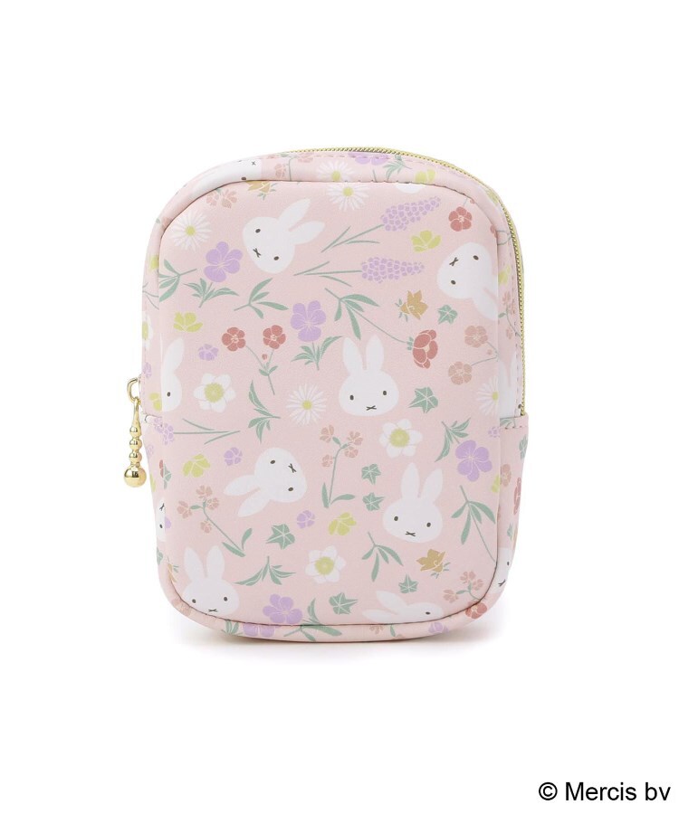 ワンズテラス one'sterrace ◆Dick Bruna miffy 縦型スクエアポーチ Floral （ピンク(972)） ピンク(972)