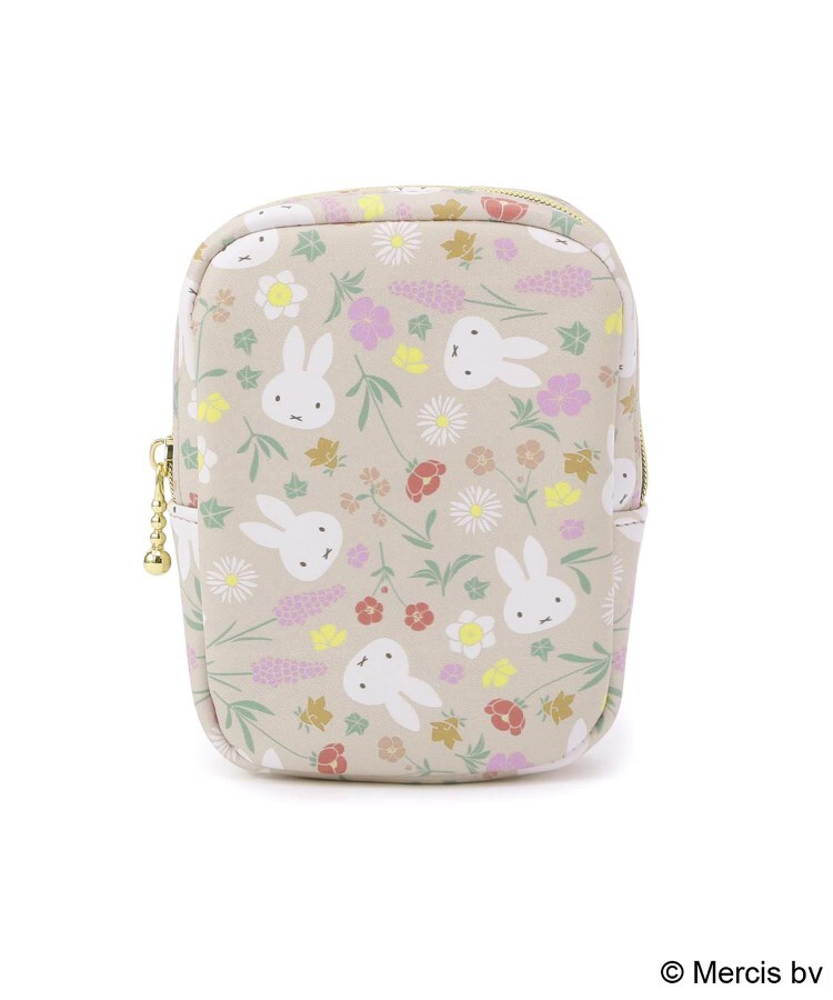 ワンズテラス one'sterrace ◆Dick Bruna miffy 縦型スクエアポーチ Floral （ピンク(972)） ピンク(972)