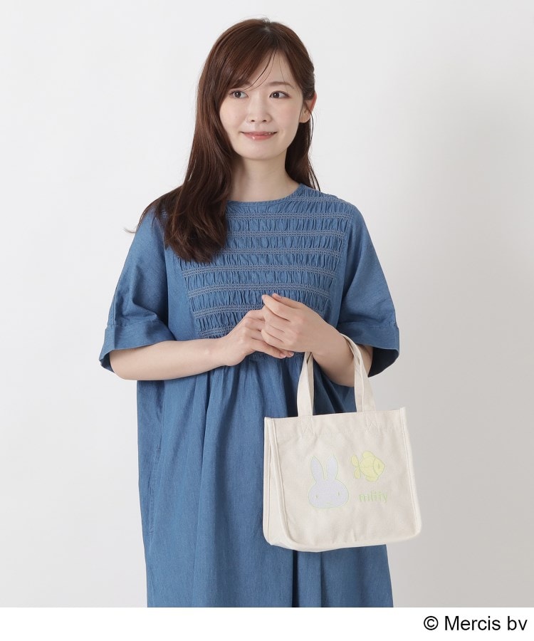 ワンズテラス one'sterrace ◆【先行販売】Dick Bruna miffy 刺繍ミニトート pistachio&lavender （グリーン(922)） グリーン(922)