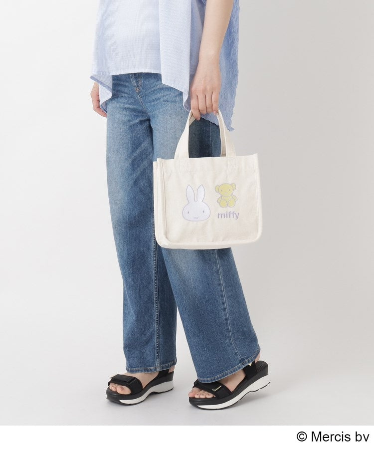 ワンズテラス one'sterrace ◆【先行販売】Dick Bruna miffy 刺繍ミニトート pistachio&lavender （グリーン(922)） グリーン(922)
