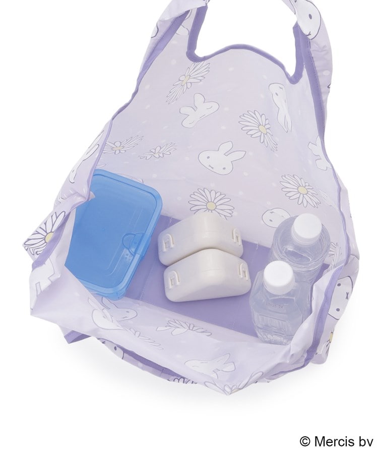 ワンズテラス one'sterrace ◆【先行販売】Dick Bruna miffy 底板付エコバッグ M pistachio&lavender （パープル(983)） パープル(983)