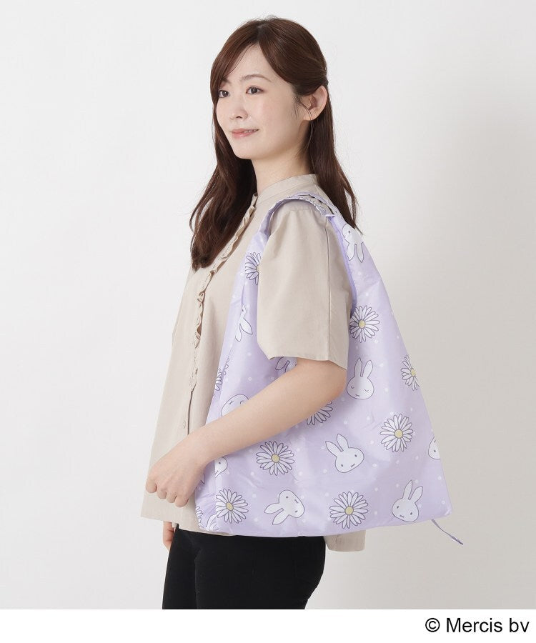 ワンズテラス one'sterrace ◆【先行販売】Dick Bruna miffy 底板付エコバッグ M pistachio&lavender （パープル(983)） パープル(983)