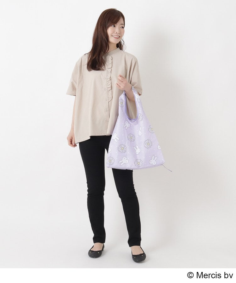 ワンズテラス one'sterrace ◆【先行販売】Dick Bruna miffy 底板付エコバッグ M pistachio&lavender （パープル(983)） パープル(983)