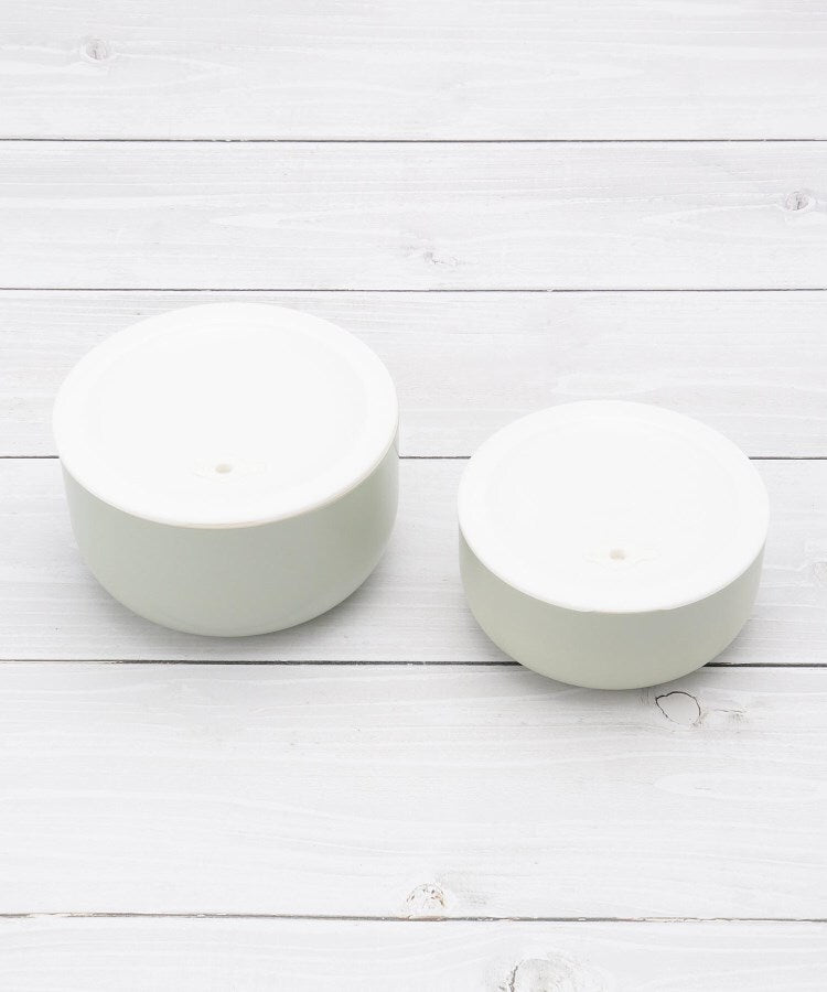 ワンズテラス one'sterrace ◆さっと洗える 保存容器 丸 2P【返品不可商品】 （ライトグリーン(920)） ライトグリーン(920)